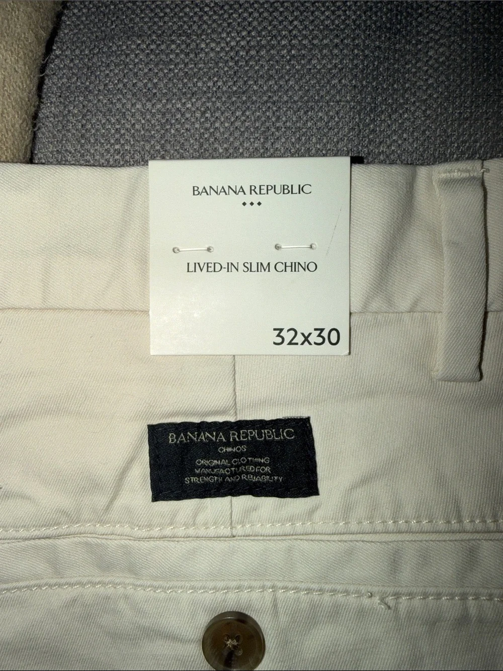 Banana Republic Classic Straight Chino Pants in Cream